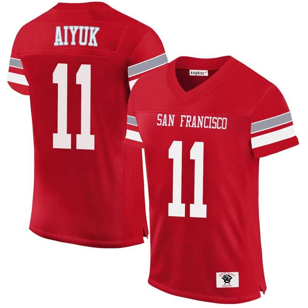 Men San Francisco 49ers #11 Aiyuk red 2024 Nike Limited NFL throwback Jersey 